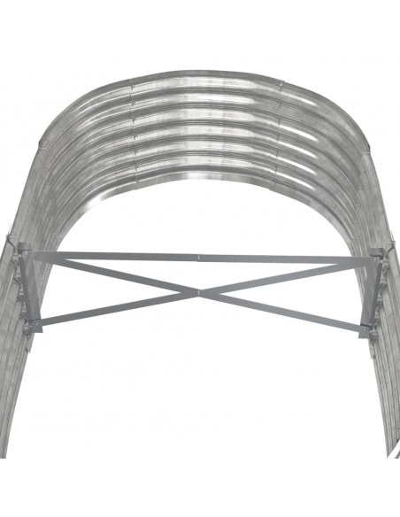 Letto Giardino Acciaio Verniciato a Polvere 152x80x36cm Argento