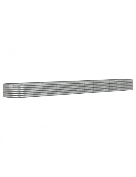 Letto Giardino Acciaio Verniciato a Polvere 512x80x36cm Argento