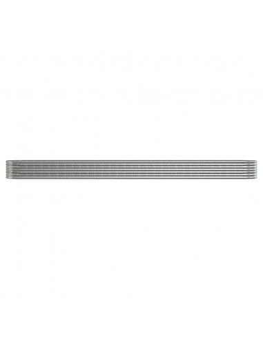 Letto Giardino Acciaio Verniciato a Polvere 512x80x36cm Argento