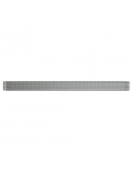 Letto Giardino Acciaio Verniciato a Polvere 512x80x36cm Argento