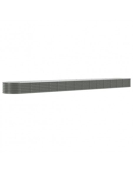 Letto Giardino Acciaio Verniciato a Polvere 620x80x36 cm Grigio