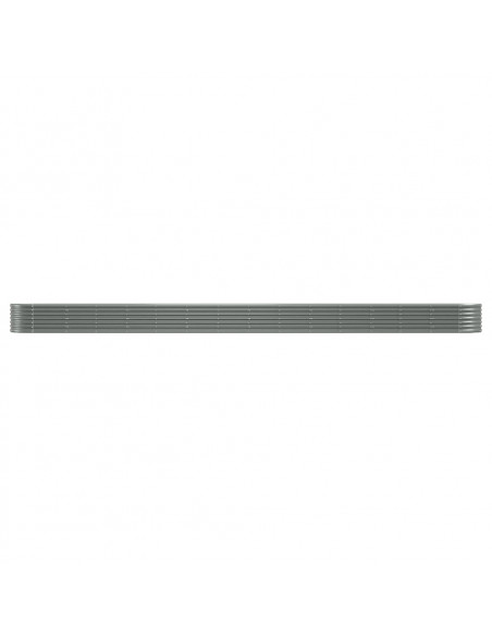 Letto Giardino Acciaio Verniciato a Polvere 620x80x36 cm Grigio