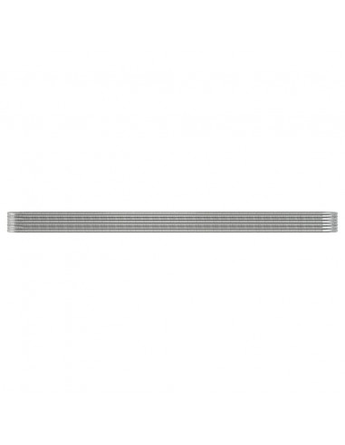 Letto Giardino Acciaio Zincato 620x80x36cm Argento