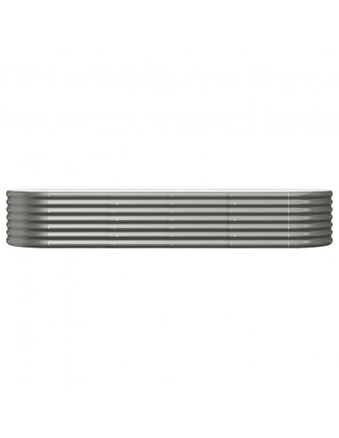 Letto Giardino Acciaio Verniciato a Polvere 224x80x36 cm Grigio