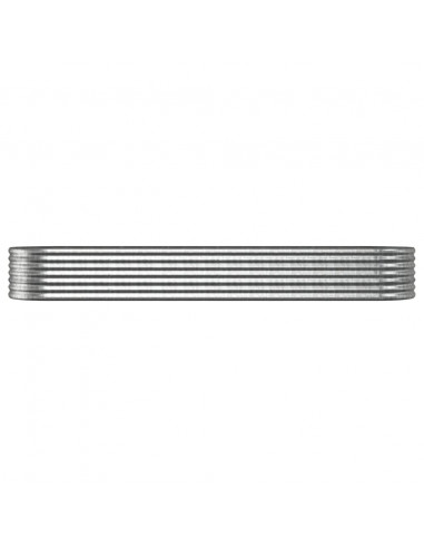 Letto Giardino Acciaio Verniciato a Polvere 296x80x36cm Argento