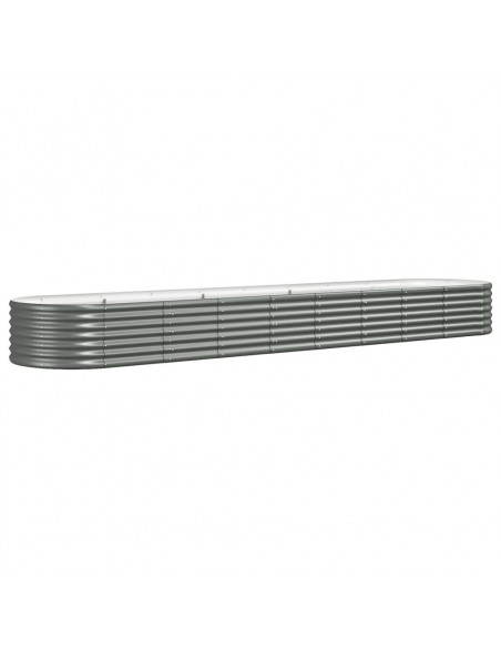 Letto Giardino Acciaio Verniciato a Polvere 368x80x36 cm Grigio