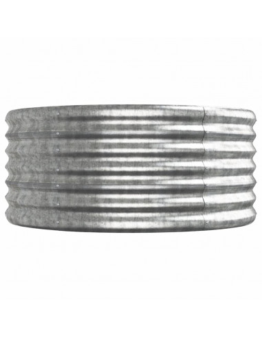 Letto Giardino Acciaio Verniciato a Polvere 368x80x36cm Argento