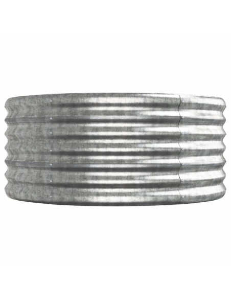 Letto Giardino Acciaio Verniciato a Polvere 368x80x36cm Argento
