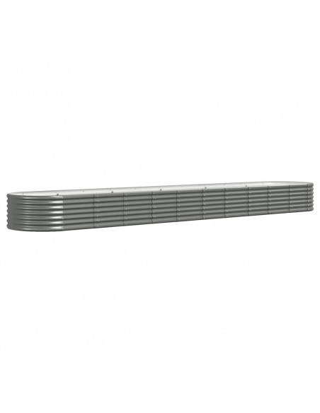 Letto Giardino Acciaio Verniciato a Polvere 440x80x36 cm Grigio