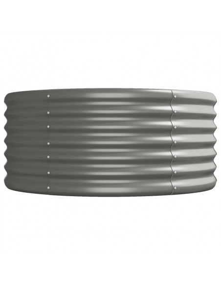 Letto Giardino Acciaio Verniciato a Polvere 440x80x36 cm Grigio