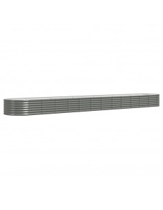 Letto Giardino Acciaio Verniciato a Polvere 512x80x36 cm Grigio 2