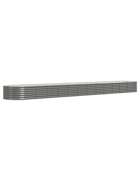 Letto Giardino Acciaio Verniciato a Polvere 512x80x36 cm Grigio