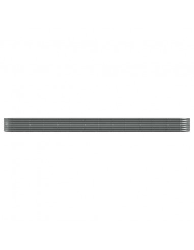 Letto Giardino Acciaio Verniciato a Polvere 512x80x36 cm Grigio