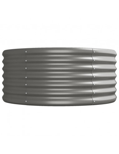 Letto Giardino Acciaio Verniciato a Polvere 512x80x36 cm Grigio