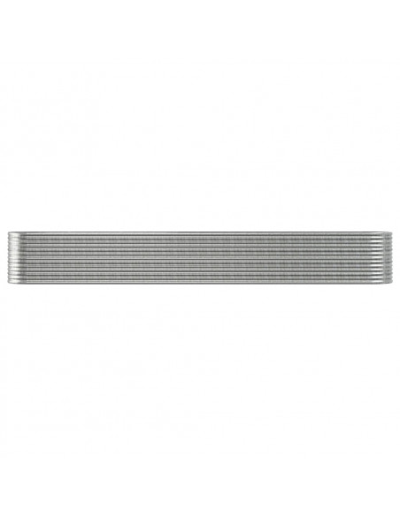 Letto Giardino Acciaio Verniciato a Polvere 512x80x68cm Argento