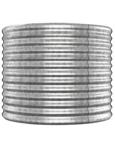 Letto Giardino Acciaio Verniciato a Polvere 512x80x68cm Argento