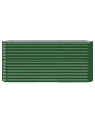 Letto Giardino Acciaio Verniciato a Polvere 152x40x68 cm Verde