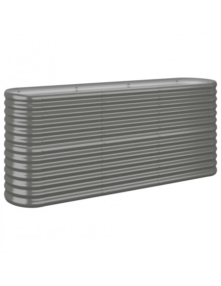 Letto Giardino Acciaio Verniciato a Polvere 152x40x68 cm Grigio