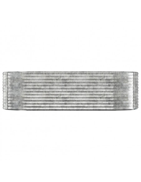 Letto Giardino Acciaio Verniciato Polvere 249x100x68 cm Argento