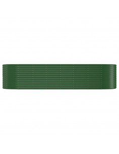 Letto Giardino Acciaio Zincato 322x100x68 cm Verde 2