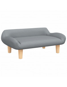 Lettino per Cani Grigio Chiaro 70x40x24 cm in Tessuto 2