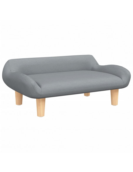 Lettino per Cani Grigio Chiaro 70x40x24 cm in Tessuto