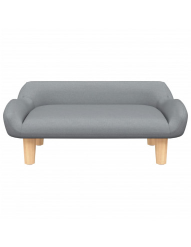 Lettino per Cani Grigio Chiaro 70x40x24 cm in Tessuto