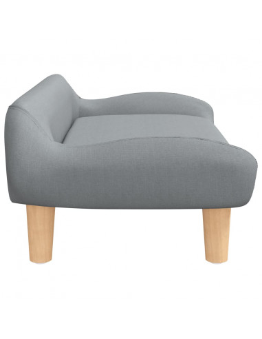 Lettino per Cani Grigio Chiaro 70x40x24 cm in Tessuto