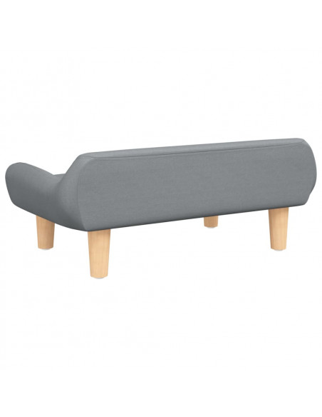 Lettino per Cani Grigio Chiaro 70x40x24 cm in Tessuto