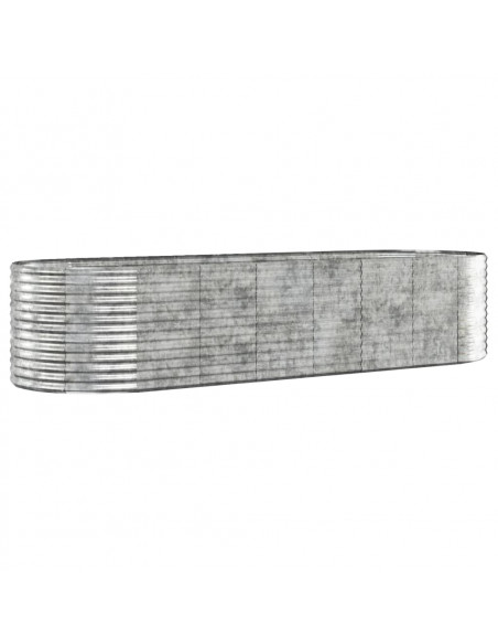 Letto Giardino Acciaio Verniciato Polvere 322x100x68cm Argento