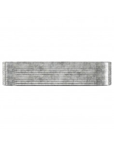 Letto Giardino Acciaio Zincato 322x100x68cm Argento 2