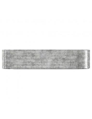 Letto Giardino Acciaio Zincato 322x100x68cm Argento