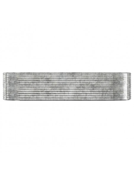 Letto Giardino Acciaio Verniciato Polvere 322x100x68cm Argento