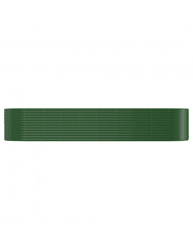 Letto Giardino Acciaio Zincato 396x100x68 cm Verde