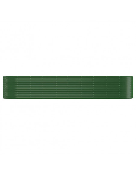 Letto Giardino Acciaio Zincato 396x100x68 cm Verde