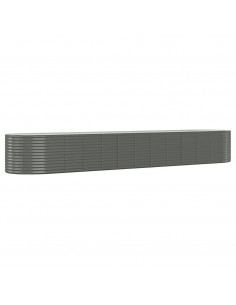 Letto Giardino Acciaio Verniciato a Polvere 507x100x68cm Grigio 2