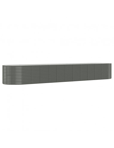 Letto Giardino Acciaio Verniciato a Polvere 507x100x68cm Grigio