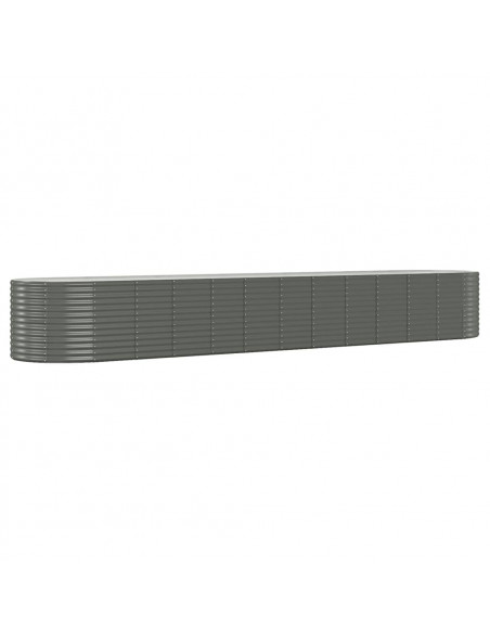 Letto Giardino Acciaio Verniciato a Polvere 507x100x68cm Grigio