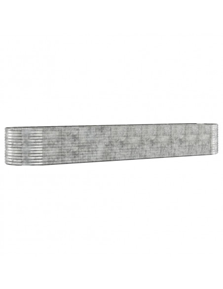 Letto Giardino Acciaio Verniciato Polvere 507x100x68cm Argento