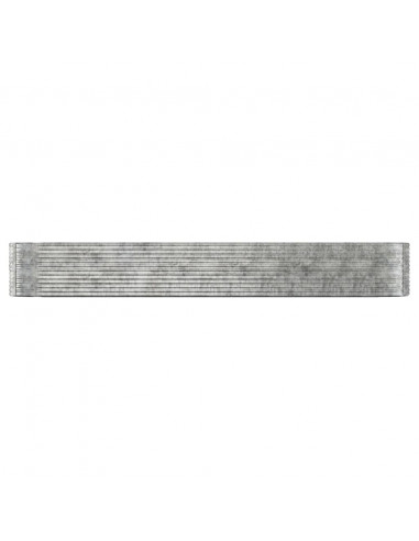 Letto Giardino Acciaio Verniciato Polvere 507x100x68cm Argento