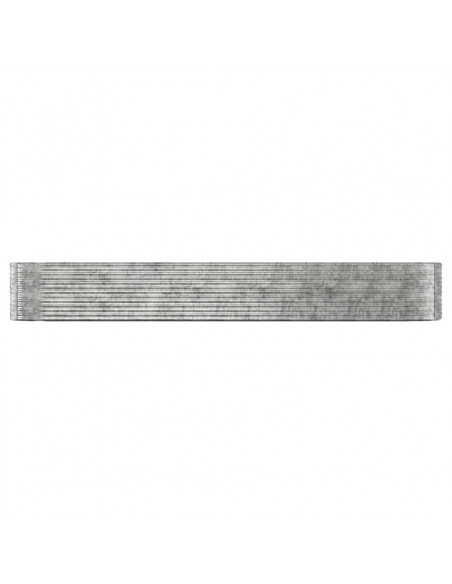 Letto Giardino Acciaio Verniciato Polvere 507x100x68cm Argento