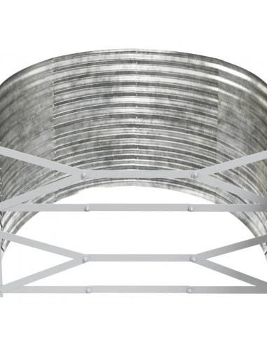 Letto Giardino Acciaio Verniciato Polvere 507x100x68cm Argento