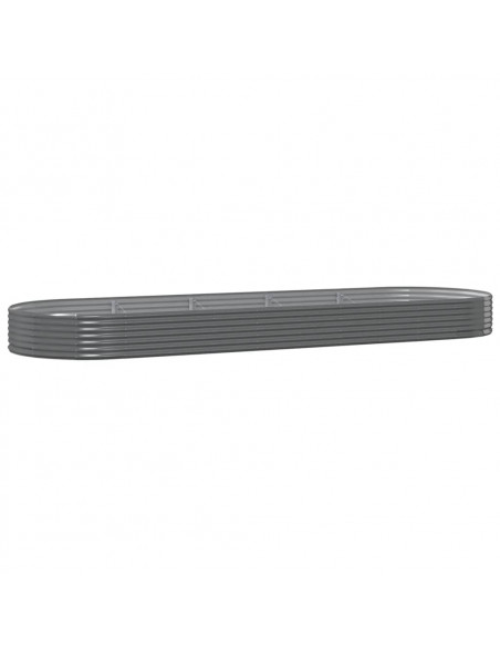 Letto Giardino Acciaio Verniciato a Polvere 450x140x36cm Grigio
