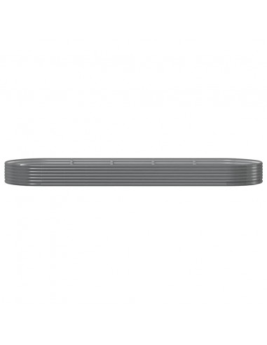 Letto Giardino Acciaio Verniciato a Polvere 450x140x36cm Grigio