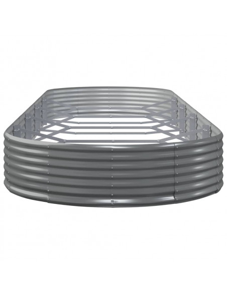 Letto Giardino Acciaio Verniciato a Polvere 450x140x36cm Grigio