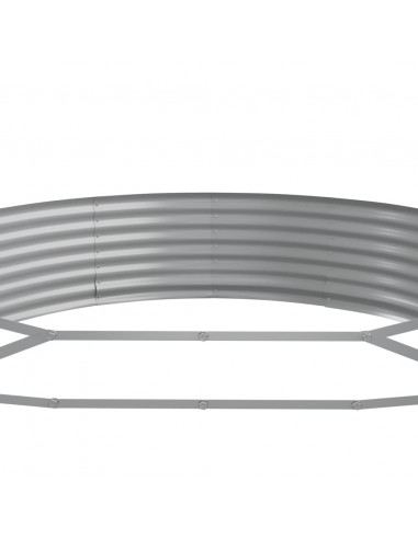 Letto Giardino Acciaio Verniciato a Polvere 450x140x36cm Grigio