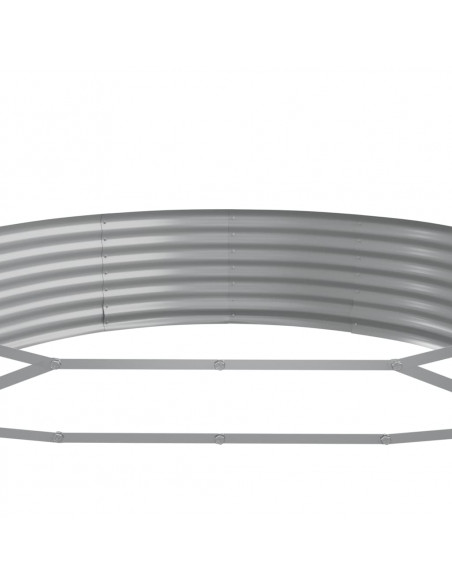 Letto Giardino Acciaio Verniciato a Polvere 450x140x36cm Grigio