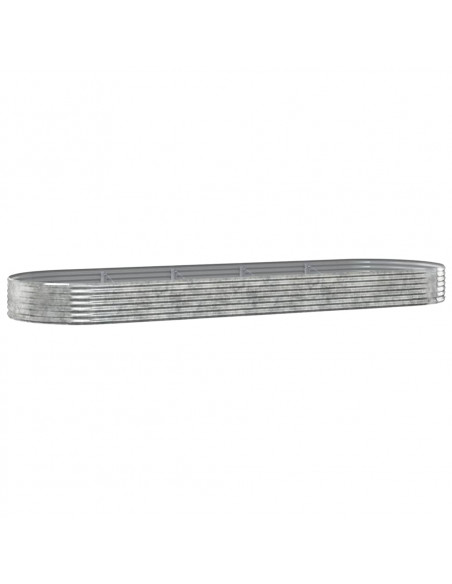 Letto Giardino Acciaio Verniciato Polvere 450x140x36 cm Argento
