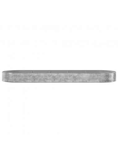 Letto Giardino Acciaio Verniciato Polvere 450x140x36 cm Argento