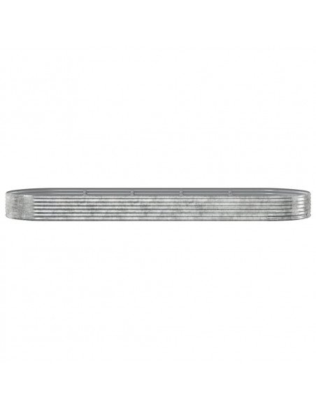 Letto Giardino Acciaio Verniciato Polvere 450x140x36 cm Argento